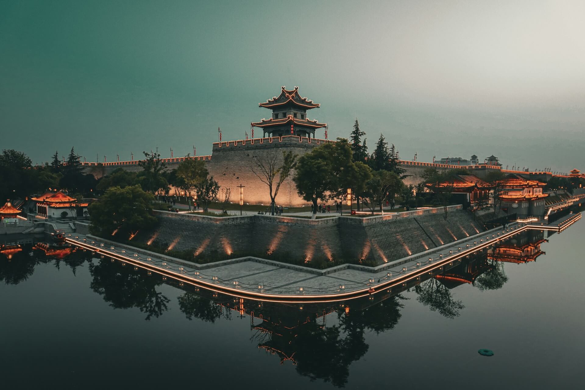 Historic city architecture in Xi'an, China